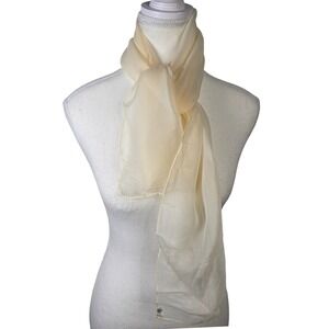 Scarves by Vera Silk Handrolled Scarf Cream Luxury Accessory Made in Japan